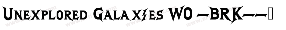 Unexplored Galaxies WO -BRK-字体转换